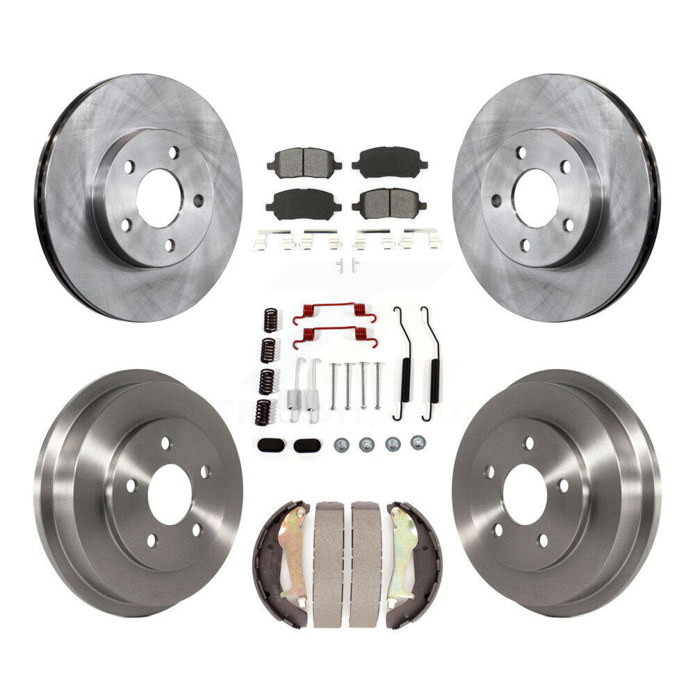 [Avant + Arrière] Kit de Disque et plaquette (semi-métallique) de frein pour Chevrolet Cobalt Pontiac G5 avec 5 Lug Wheels K8S-102310