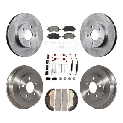 [Avant + Arrière] Kit de Disque et plaquette (semi-métallique) de frein pour Chevrolet Cobalt Pontiac G5 avec 5 Lug Wheels K8S-102310