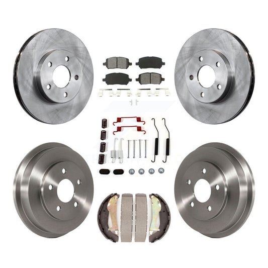 [Avant + Arrière] Kit de Disque et plaquette (semi-métallique) de frein pour Chevrolet Cobalt Pontiac G5 avec 5 Lug Wheels K8S-102310