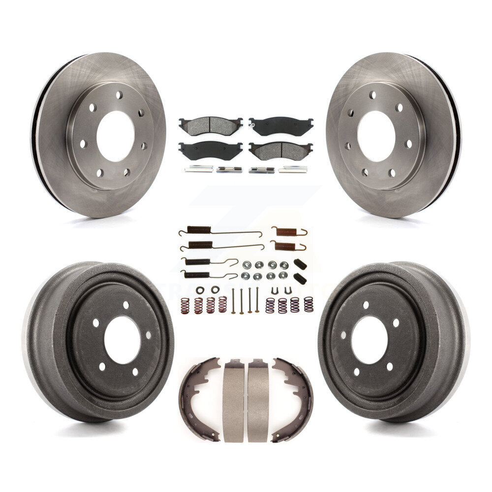 [Avant + Arrière] Kit de Disque et plaquette (semi-métallique) de frein pour 1999 Ford F-150 4WD avec 7 Lug Wheels K8S-102321