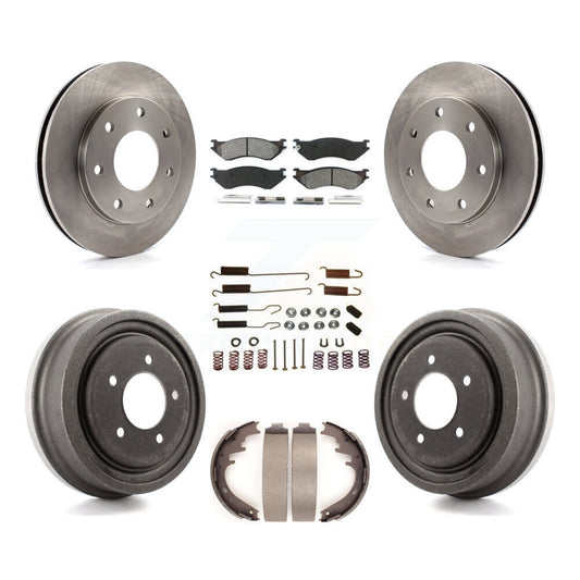 [Avant + Arrière] Kit de Disque et plaquette (semi-métallique) de frein pour 1999 Ford F-150 4WD avec 7 Lug Wheels K8S-102321