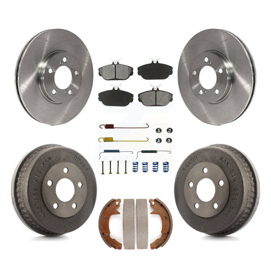 [Avant + Arrière] Kit de Disque et plaquette (semi-métallique) de frein pour 2001-2002 Ford Taurus Sedan avec rear brakes avec Police or Taxi Package K8S-102322