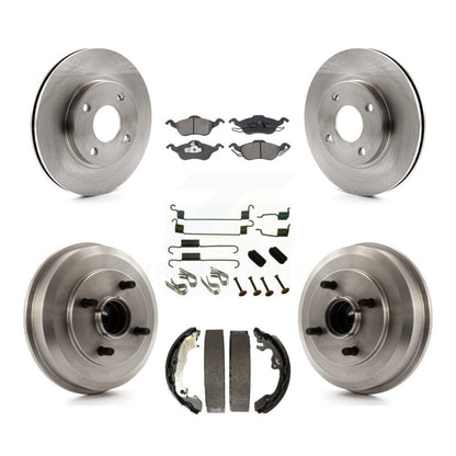 [Avant + Arrière] Kit de Disque et plaquette (semi-métallique) de frein pour Ford Focus Wheel Bearing Includes K8S-102323