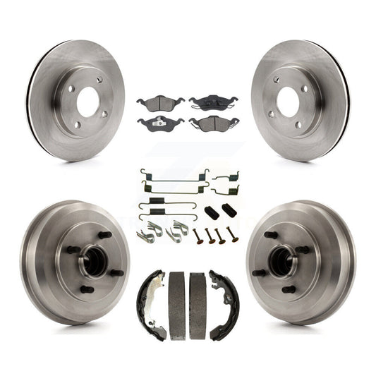 [Avant + Arrière] Kit de Disque et plaquette (semi-métallique) de frein pour Ford Focus Wheel Bearing Includes K8S-102323
