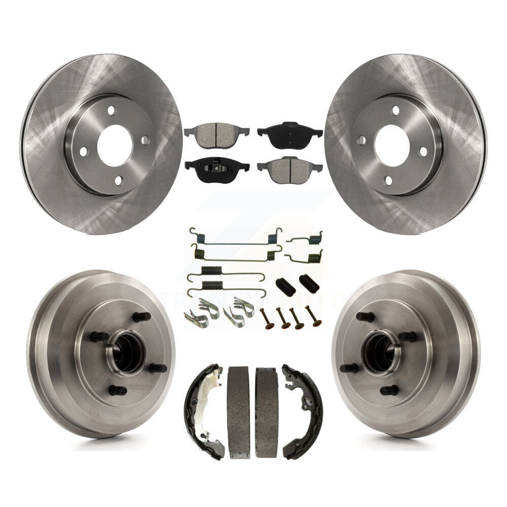 [Avant + Arrière] Kit de Disque et plaquette (semi-métallique) de frein pour 2005-2007 Ford Focus Wheel Bearing Includes K8S-102328