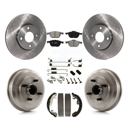 [Avant + Arrière] Kit de Disque et plaquette (semi-métallique) de frein pour 2005-2007 Ford Focus Wheel Bearing Includes K8S-102328