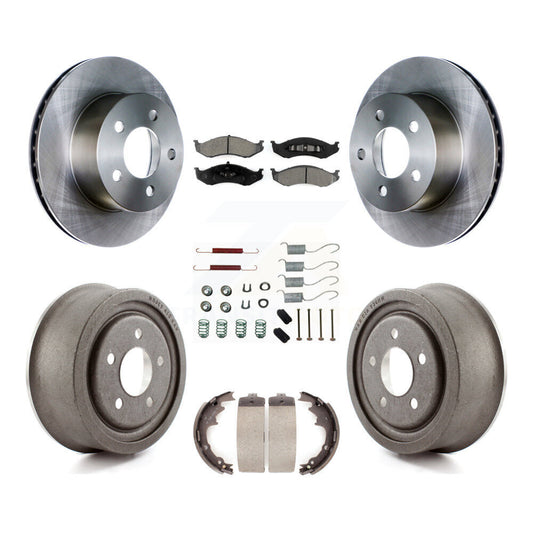 [Avant + Arrière] Kit de Disque et plaquette (semi-métallique) de frein pour 1997-1998 Jeep TJ avec 9" Diameter K8S-102332