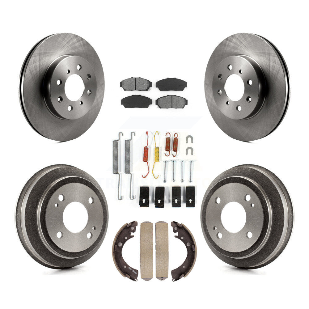 [Avant + Arrière] Kit de Disque et plaquette (semi-métallique) de frein pour 1994 Honda Civic EX avec 2 doors Coupe Manual transmission K8S-102354