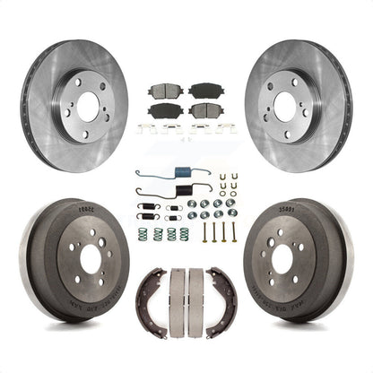 [Avant + Arrière] Kit de Disque et plaquette (semi-métallique) de frein pour 2005 Toyota Camry Base LE Vehicles Manufactured In USA K8S-102357 par Transit Auto