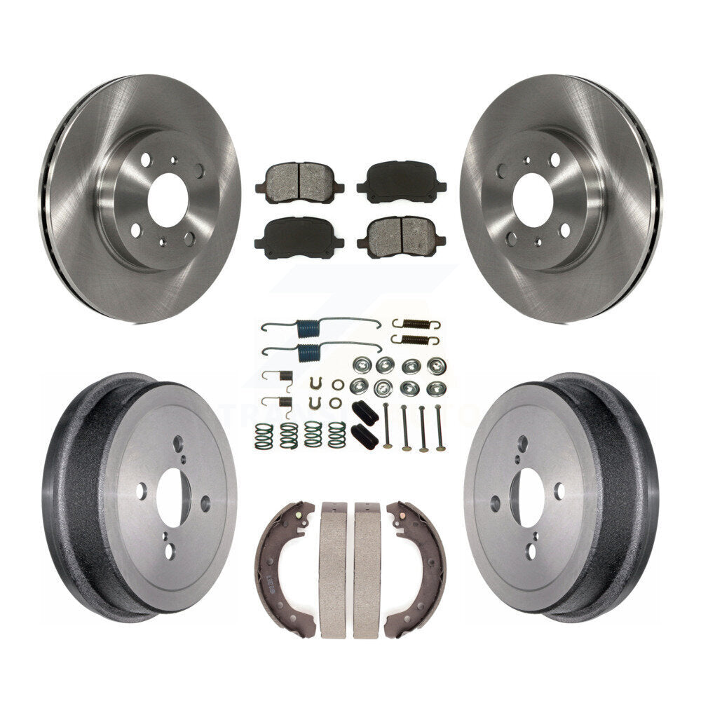[Avant + Arrière] Kit de Disque et plaquette (semi-métallique) de frein pour 2002 Toyota Corolla From 04 02 K8S-102358