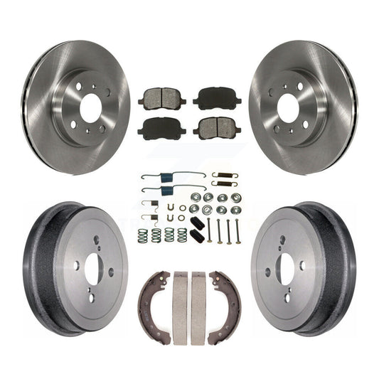 [Avant + Arrière] Kit de Disque et plaquette (semi-métallique) de frein pour 2002 Toyota Corolla From 04 02 K8S-102358