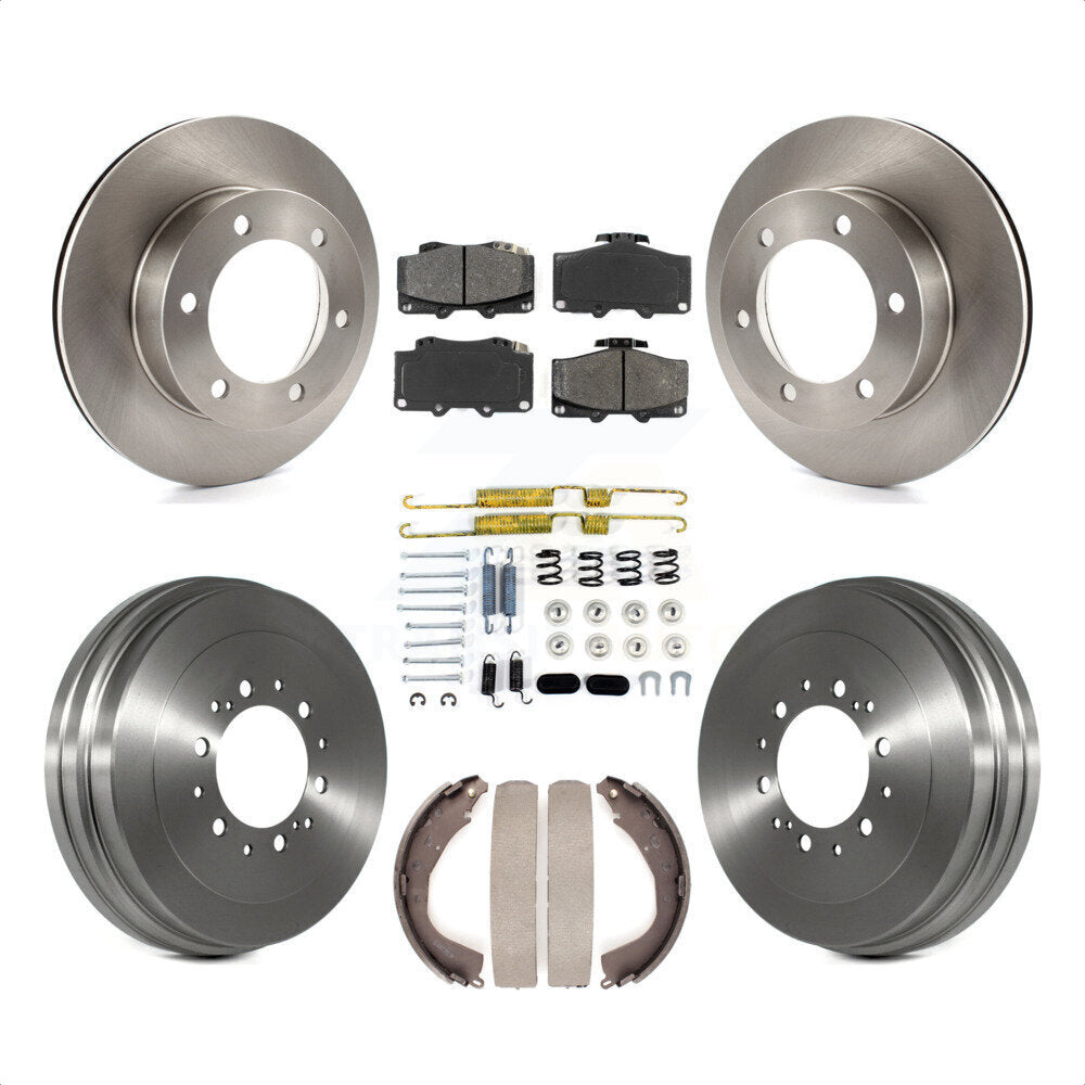 [Avant + Arrière] Kit de Disque et plaquette (semi-métallique) de frein pour 2004 Toyota Tacoma 4WD avec 6 Lug Wheels K8S-102363 par Transit Auto