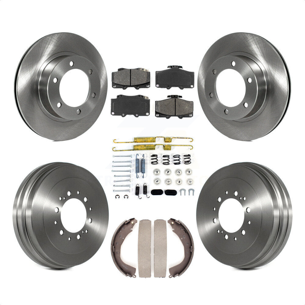[Avant + Arrière] Kit de Disque et plaquette (semi-métallique) de frein pour 2004 Toyota Tacoma 4WD avec 6 Lug Wheels K8S-102368 par Transit Auto