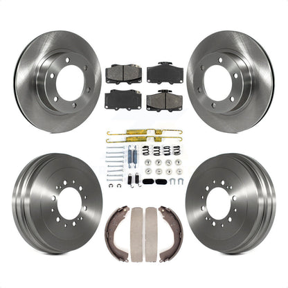 [Avant + Arrière] Kit de Disque et plaquette (semi-métallique) de frein pour 2004 Toyota Tacoma 4WD avec 6 Lug Wheels K8S-102368 par Transit Auto