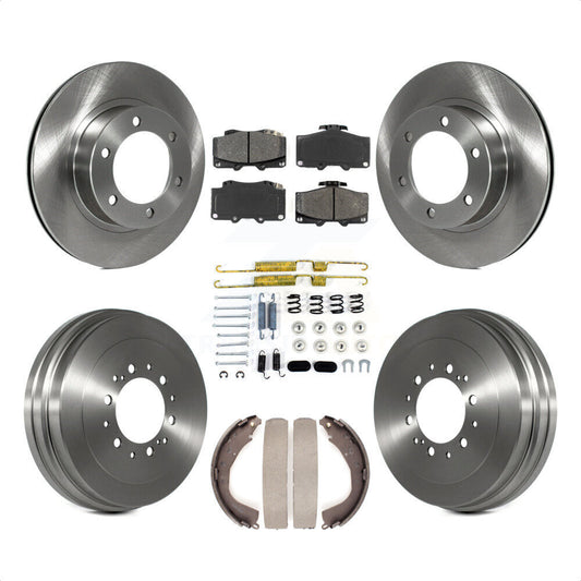 [Avant + Arrière] Kit de Disque et plaquette (semi-métallique) de frein pour 2004 Toyota Tacoma 4WD avec 6 Lug Wheels K8S-102368 par Transit Auto