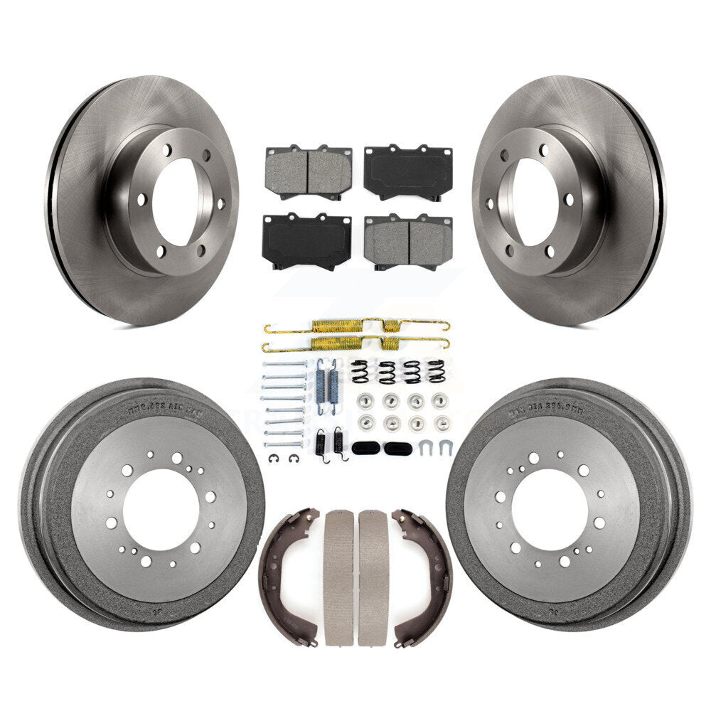 [Avant + Arrière] Kit de Disque et plaquette (semi-métallique) de frein pour 2000-2002 Toyota Tundra 4.7" Plate longueur K8S-102381