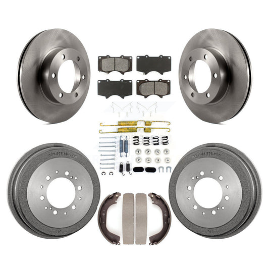 [Avant + Arrière] Kit de Disque et plaquette (semi-métallique) de frein pour 2000-2002 Toyota Tundra 5.3" Plate longueur K8S-102382