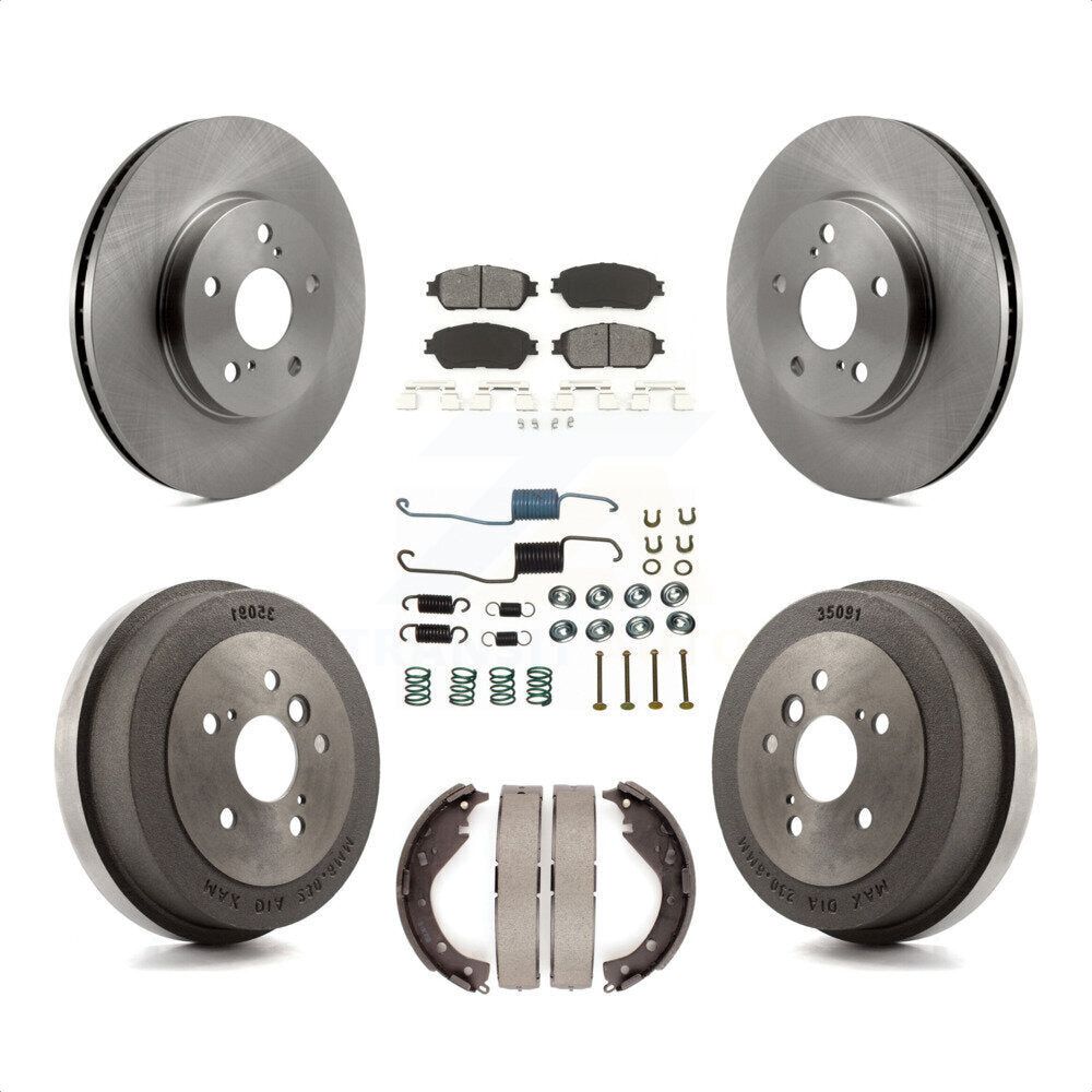 [Avant + Arrière] Kit de Disque et plaquette (semi-métallique) de frein pour 2005 Toyota Camry SE XLE Vehicles Manufactured In USA K8S-102390 par Transit Auto