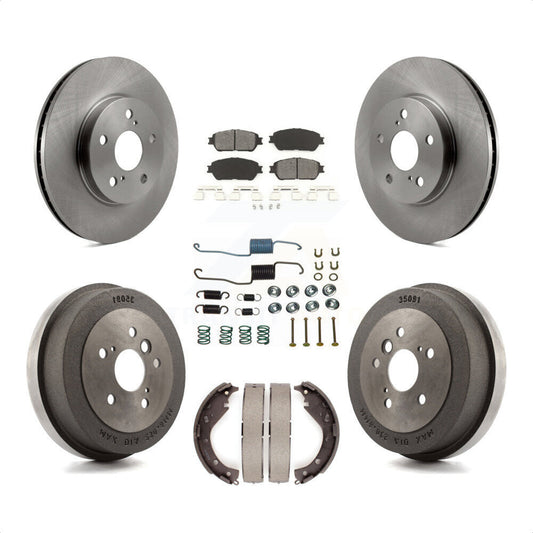 [Avant + Arrière] Kit de Disque et plaquette (semi-métallique) de frein pour 2005 Toyota Camry SE XLE Vehicles Manufactured In USA K8S-102390 par Transit Auto