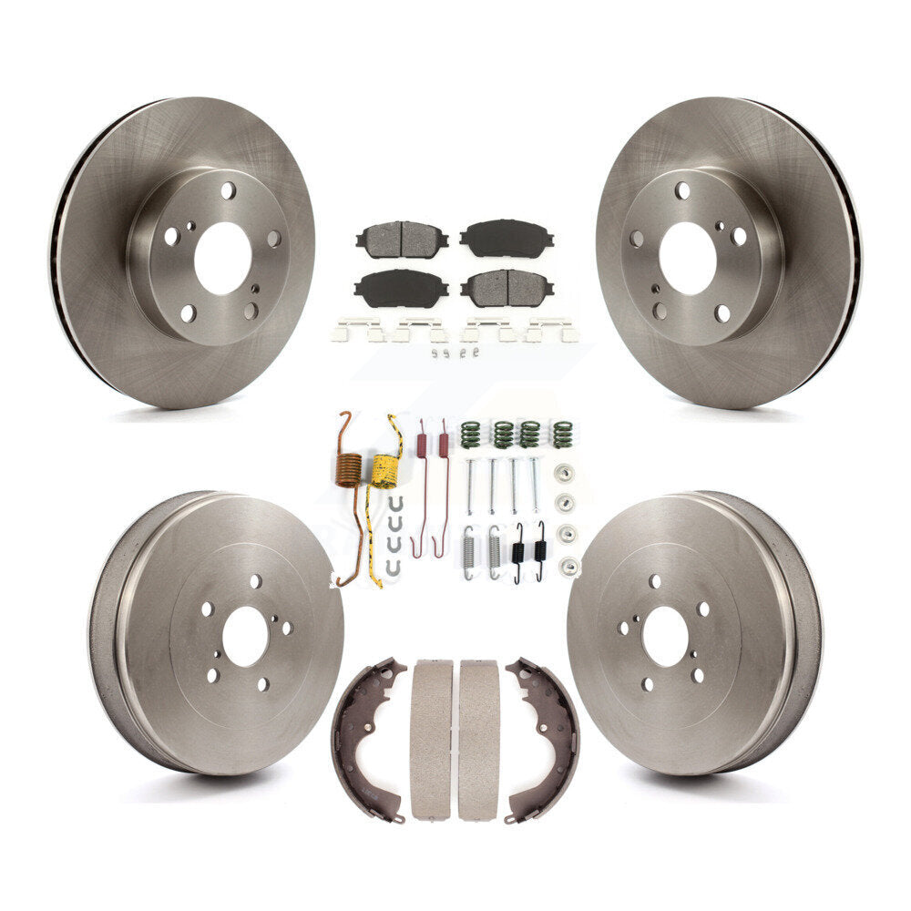 [Avant + Arrière] Kit de Disque et plaquette (semi-métallique) de frein pour Toyota Tacoma avec 5 Lug Wheels K8S-102395