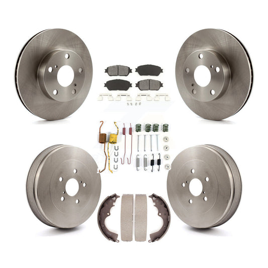 [Avant + Arrière] Kit de Disque et plaquette (semi-métallique) de frein pour Toyota Tacoma avec 5 Lug Wheels K8S-102395