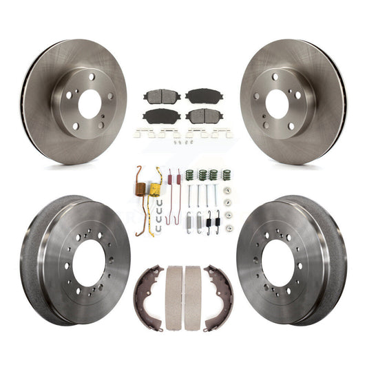[Avant + Arrière] Kit de Disque et plaquette (semi-métallique) de frein pour 2015 Toyota Tacoma 4WD avec 5 Lug Wheels K8S-102396