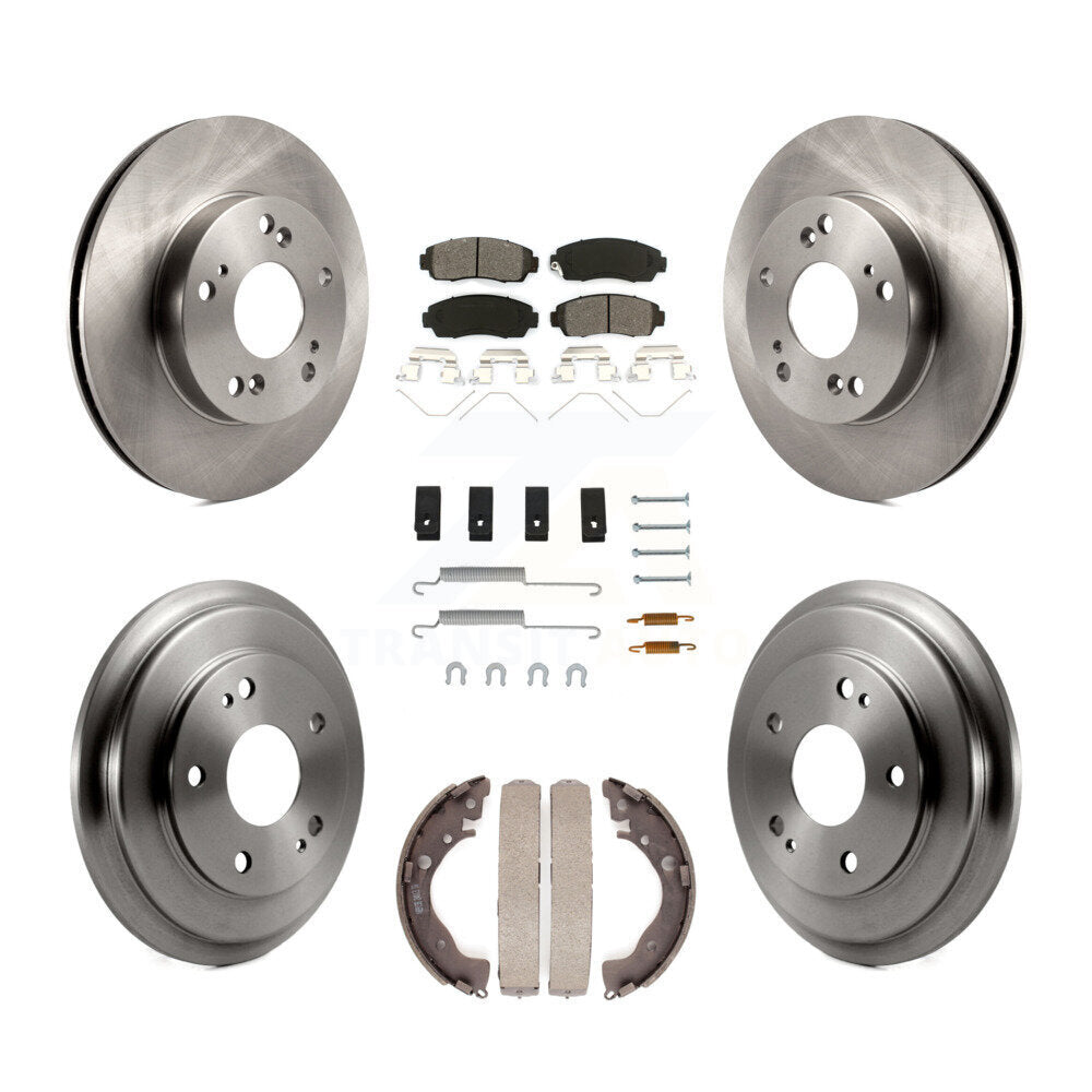[Avant + Arrière] Kit de Disque et plaquette (semi-métallique) de frein pour 2015 Honda Civic LX avec Manual transmission K8S-102403