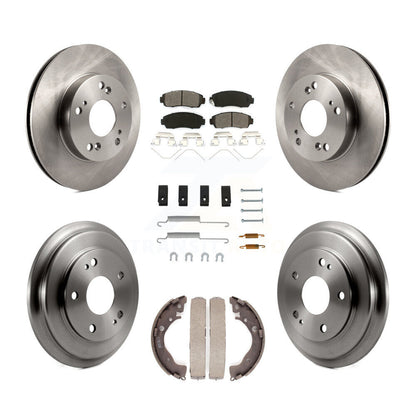 [Avant + Arrière] Kit de Disque et plaquette (semi-métallique) de frein pour 2015 Honda Civic LX avec Manual transmission K8S-102403