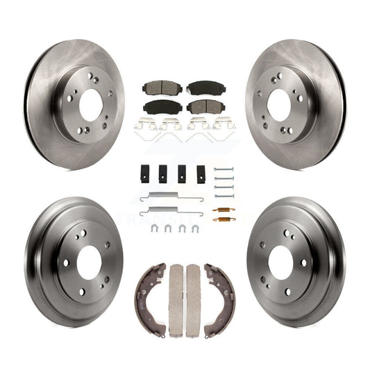 [Avant + Arrière] Kit de Disque et plaquette (semi-métallique) de frein pour 2015 Honda Civic LX avec Manual transmission K8S-102403