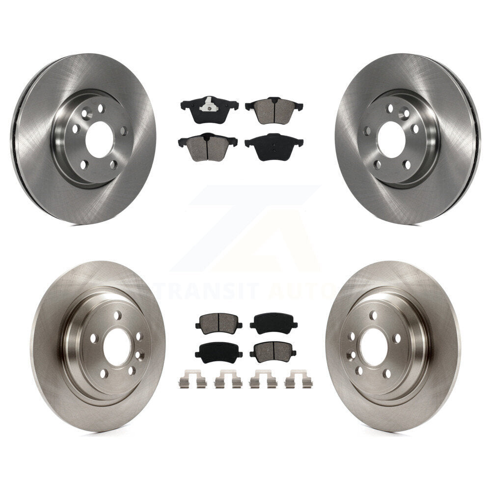 [Avant + Arrière] Kit de Disque et plaquette (semi-métallique) de frein pour 2008 Volvo V70 avec 300mm Diameter Rotor K8S-102406