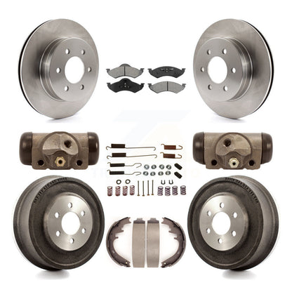 [Avant + Arrière] Kit de Disque et plaquette (semi-métallique) de frein pour 2000-2002 Dodge Dakota Durango K8S-102411
