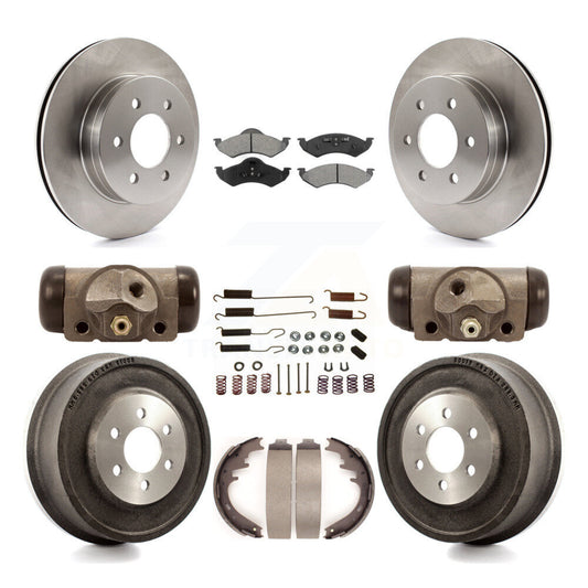 [Avant + Arrière] Kit de Disque et plaquette (semi-métallique) de frein pour 2000-2002 Dodge Dakota Durango K8S-102411