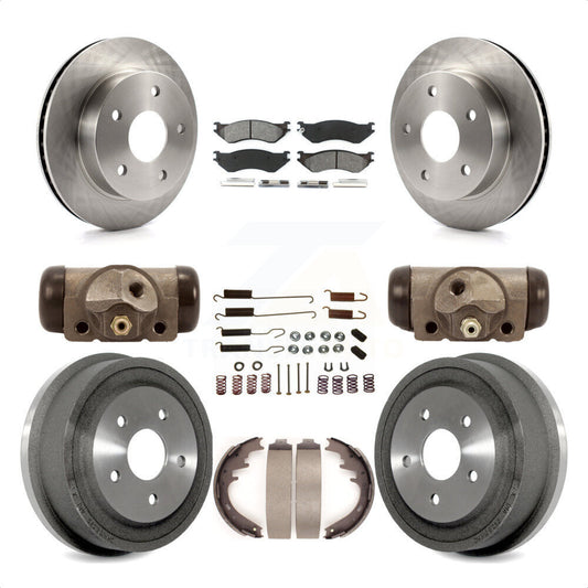 [Avant + Arrière] Kit de Disque et plaquette (semi-métallique) de frein pour 2000-2001 Dodge Ram 1500 4WD K8S-102412 par Transit Auto