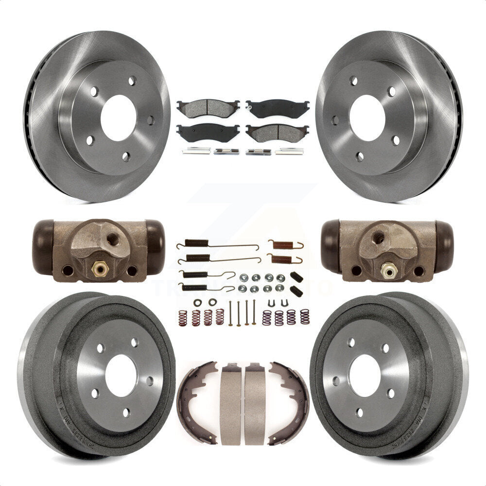 [Avant + Arrière] Kit de Disque et plaquette (semi-métallique) de frein pour 2000-2001 Dodge Ram 1500 RWD K8S-102413 par Transit Auto