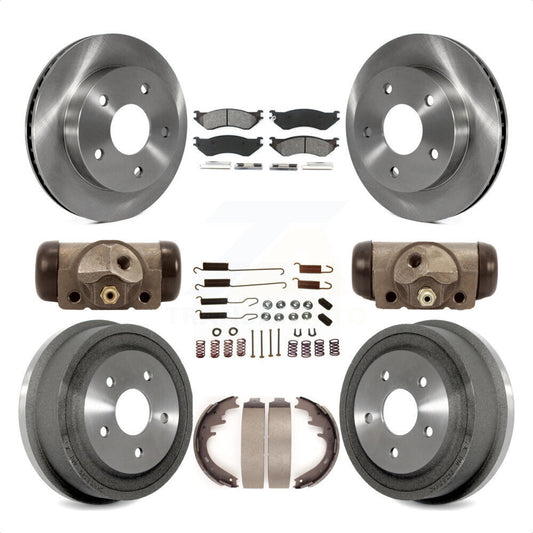 [Avant + Arrière] Kit de Disque et plaquette (semi-métallique) de frein pour 2000-2001 Dodge Ram 1500 RWD K8S-102413 par Transit Auto