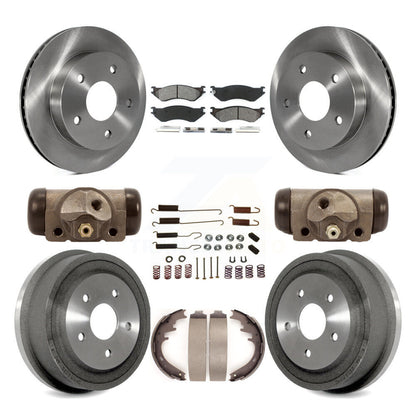 [Avant + Arrière] Kit de Disque et plaquette (semi-métallique) de frein pour 2000-2001 Dodge Ram 1500 RWD K8S-102413