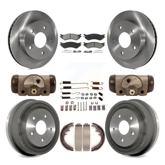 [Avant + Arrière] Kit de Disque et plaquette (semi-métallique) de frein pour 2000-2001 Dodge Ram 1500 RWD K8S-102413