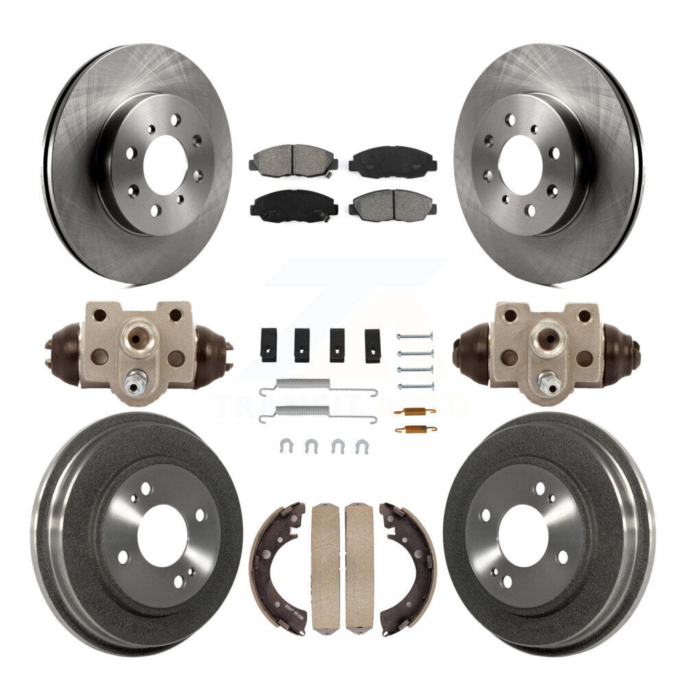 [Avant + Arrière] Kit de Disque et plaquette (semi-métallique) de frein pour Honda Civic K8S-102423