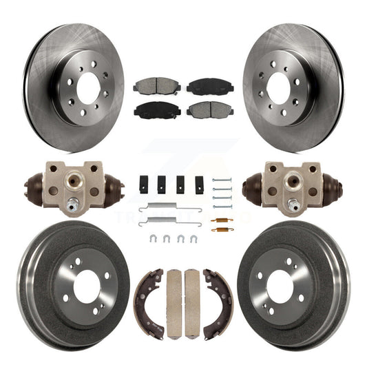 [Avant + Arrière] Kit de Disque et plaquette (semi-métallique) de frein pour Honda Civic K8S-102423