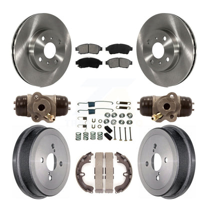 [Avant + Arrière] Kit de Disque et plaquette (semi-métallique) de frein pour 1993-1997 Toyota Corolla Geo Prizm K8S-102436