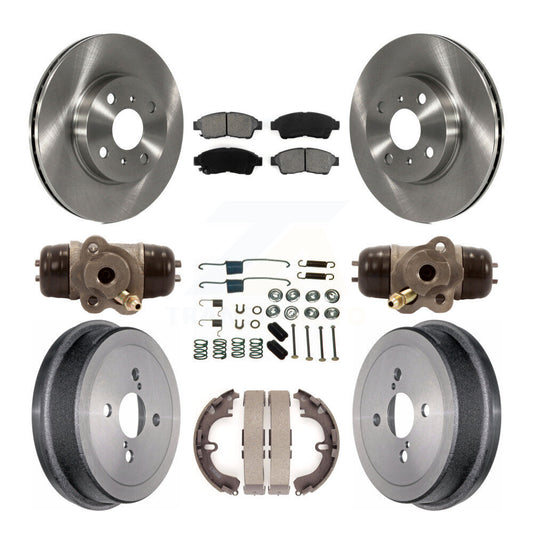 [Avant + Arrière] Kit de Disque et plaquette (semi-métallique) de frein pour 1993-1997 Toyota Corolla Geo Prizm K8S-102436