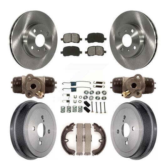 [Avant + Arrière] Kit de Disque et plaquette (semi-métallique) de frein pour Toyota Corolla Non-ABS K8S-102439