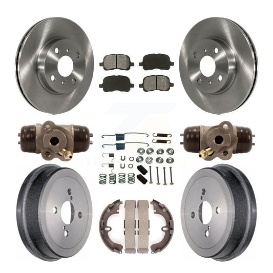 [Avant + Arrière] Kit de Disque et plaquette (semi-métallique) de frein pour Toyota Corolla Chevrolet Prizm Non-ABS K8S-102441