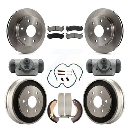 [Avant + Arrière] Kit de Disque et plaquette (semi-métallique) de frein pour Chevrolet Silverado 1500 GMC Sierra Classic avec 6400 Lb GVW K8S-102474