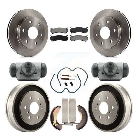 [Avant + Arrière] Kit de Disque et plaquette (semi-métallique) de frein pour Chevrolet Silverado 1500 GMC Sierra Classic avec 6400 Lb GVW K8S-102474