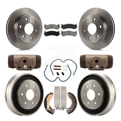 [Avant + Arrière] Kit de Disque et plaquette (semi-métallique) de frein pour Chevrolet Silverado 1500 GMC Sierra Classic avec 7000 Lb GVW K8S-102475