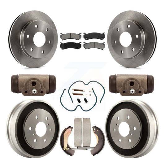[Avant + Arrière] Kit de Disque et plaquette (semi-métallique) de frein pour Chevrolet Silverado 1500 GMC Sierra Classic avec 7000 Lb GVW K8S-102475