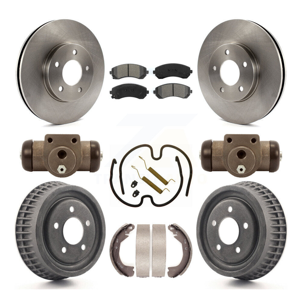 [Avant + Arrière] Kit de Disque et plaquette (semi-métallique) de frein pour 2002-2004 Chevrolet Venture Pontiac Montana Oldsmobile Silhouette K8S-102476