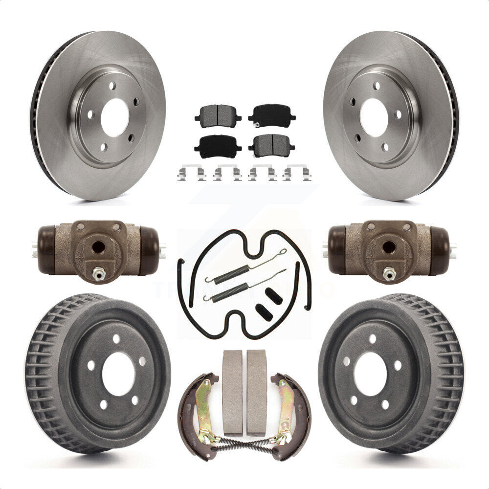 [Avant + Arrière] Kit de Disque et plaquette (semi-métallique) de frein pour 2004 Chevrolet Malibu rear brakes avec 296mm Diameter Rotor K8S-102479 par Transit Auto