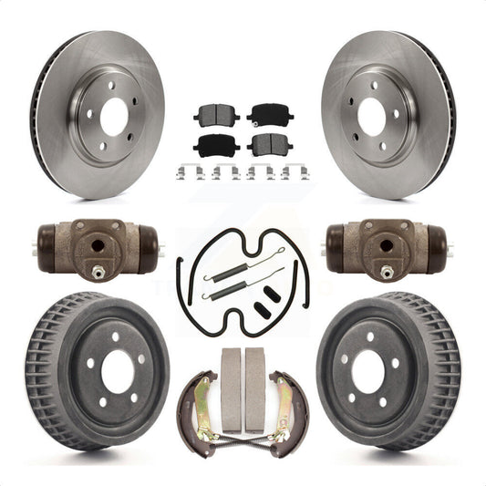 [Avant + Arrière] Kit de Disque et plaquette (semi-métallique) de frein pour 2004 Chevrolet Malibu rear brakes avec 296mm Diameter Rotor K8S-102479 par Transit Auto